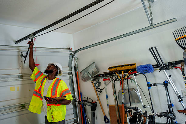 Professional Garage Door Roller Replacement technician working in DeRidder, LA